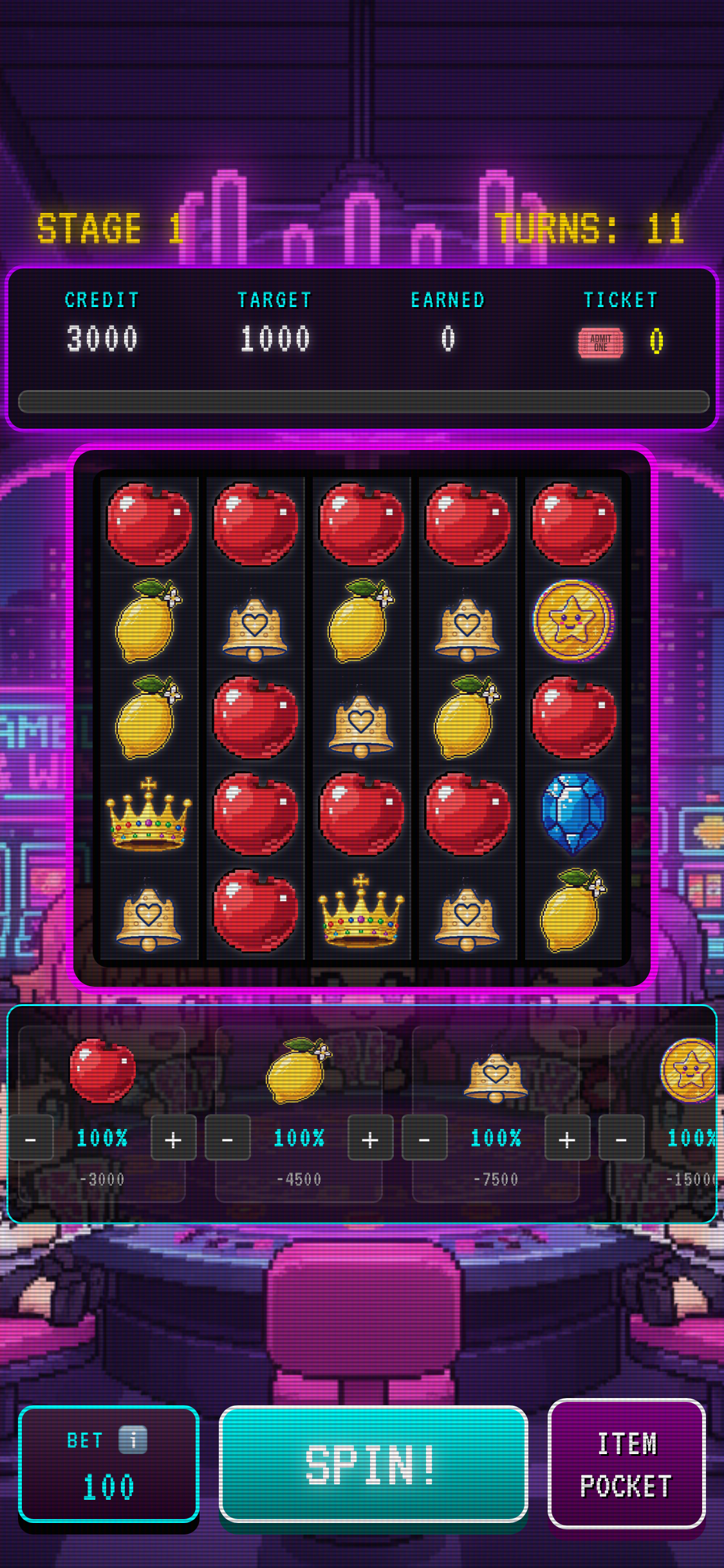 スロット育成ゲーム