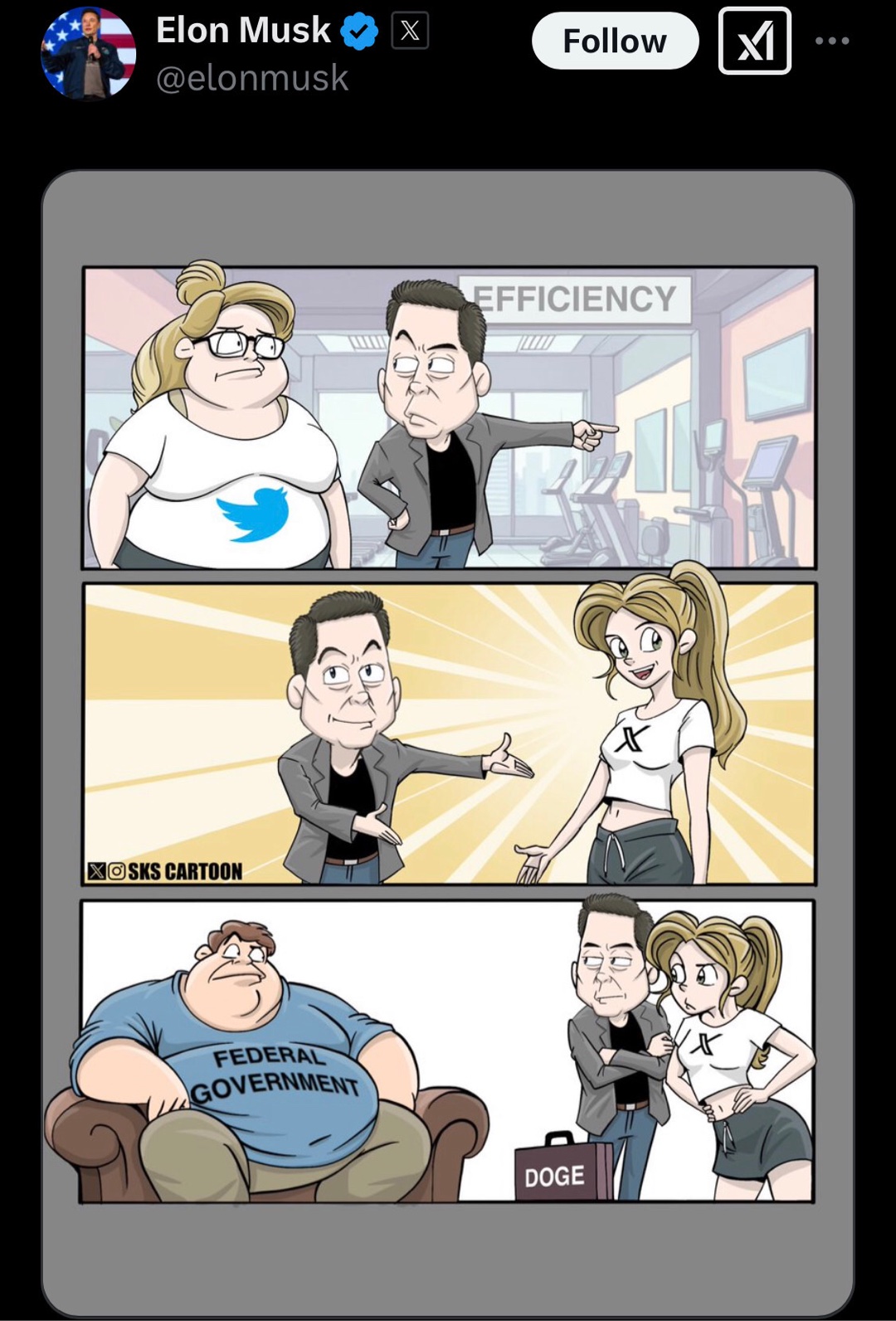 イーロン・マスク氏のアップした漫画イラストの意味わかる方いますか?