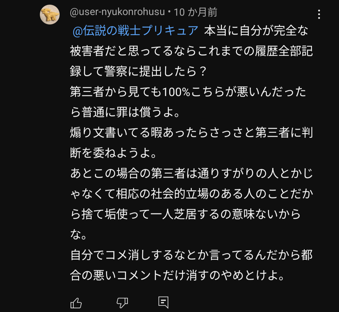 誹謗中傷の例だけど誹謗中傷とかする人のコメントブーメランになってる笑