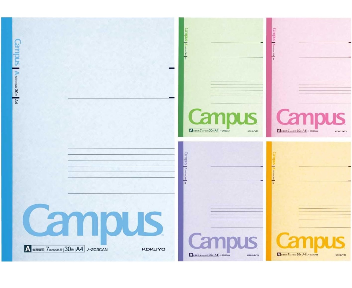 青色ノートから時計回りに