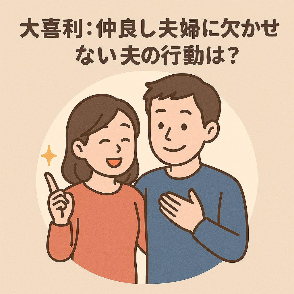 大喜利：仲良し夫婦に欠かせない旦那の必要な行動とは？