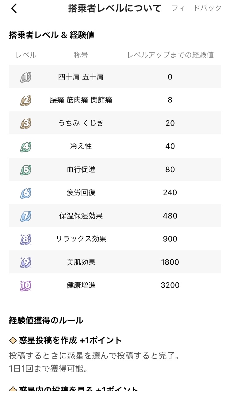 🔰当惑星搭乗者レベルオリジナル称号🏅