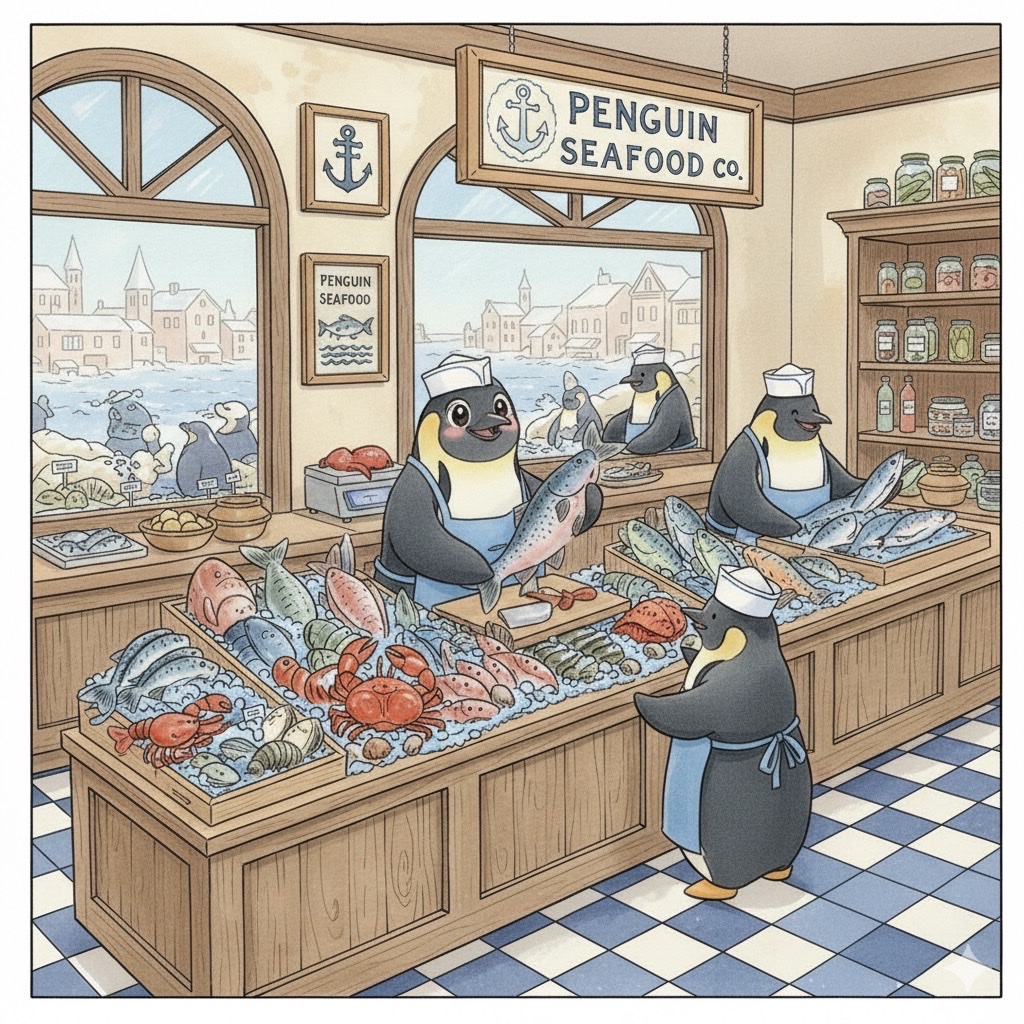 今日も働くぞー！この魚屋の目標は？