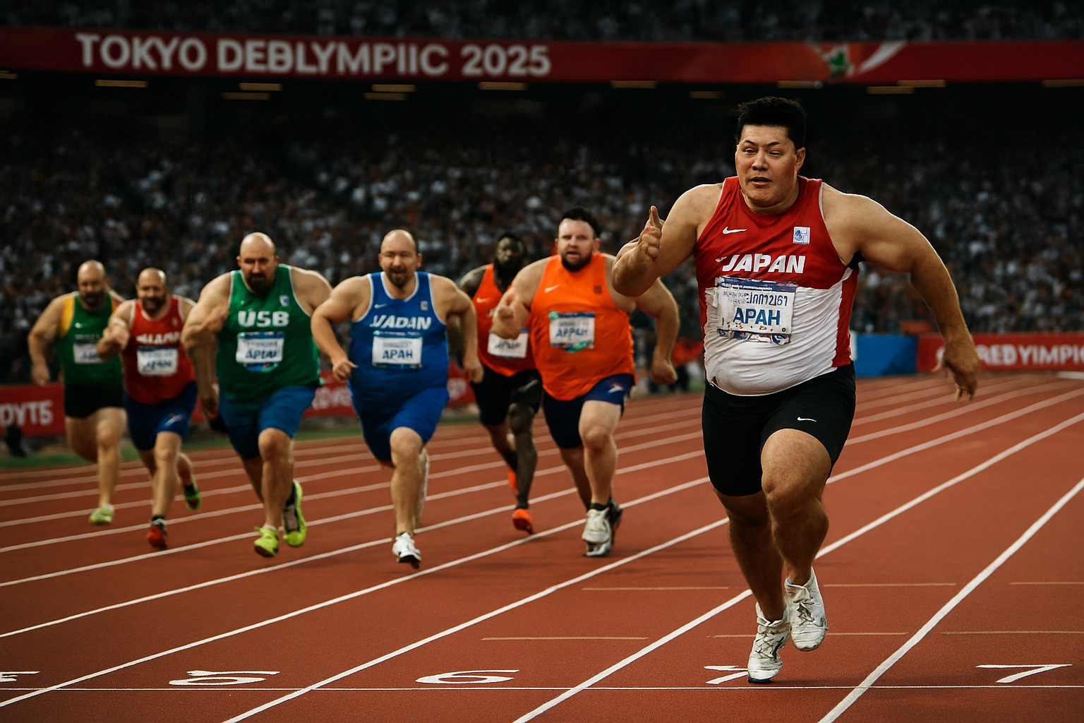 【お題】目玉競技デブ◯◯◯m走
◯◯◯に、何が入るか？