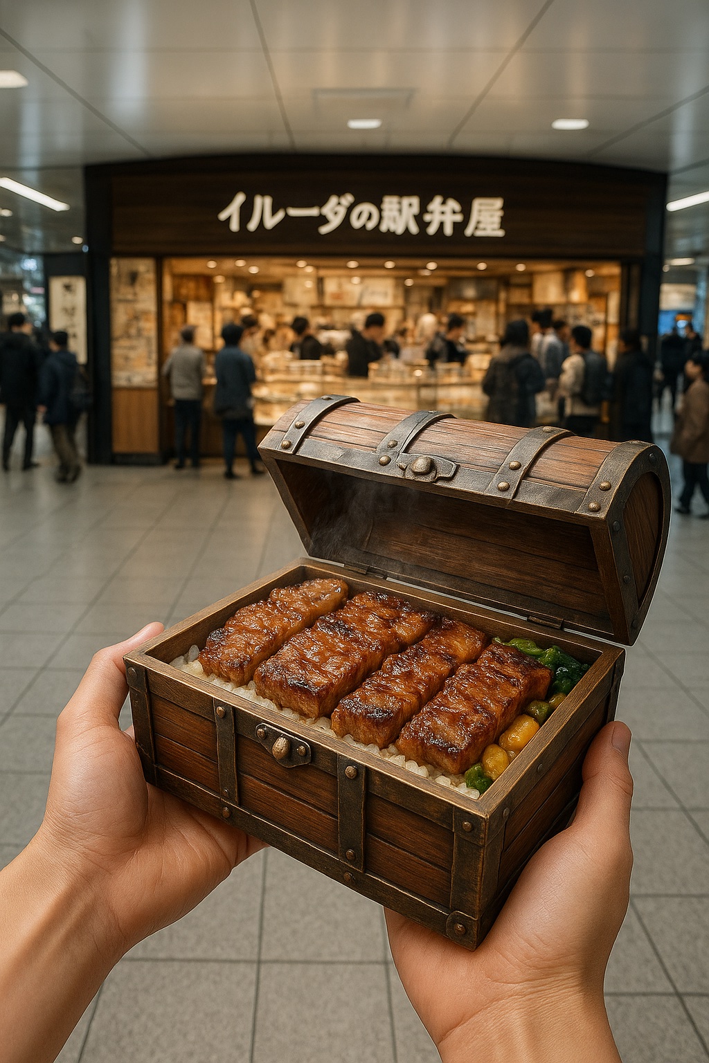 【お題】何か駅構内で、スッゲェ〜繁盛している駅弁屋見つけたんで、ついついこの駅弁買ったら、オマケが付いてきた‼︎ 何‼︎