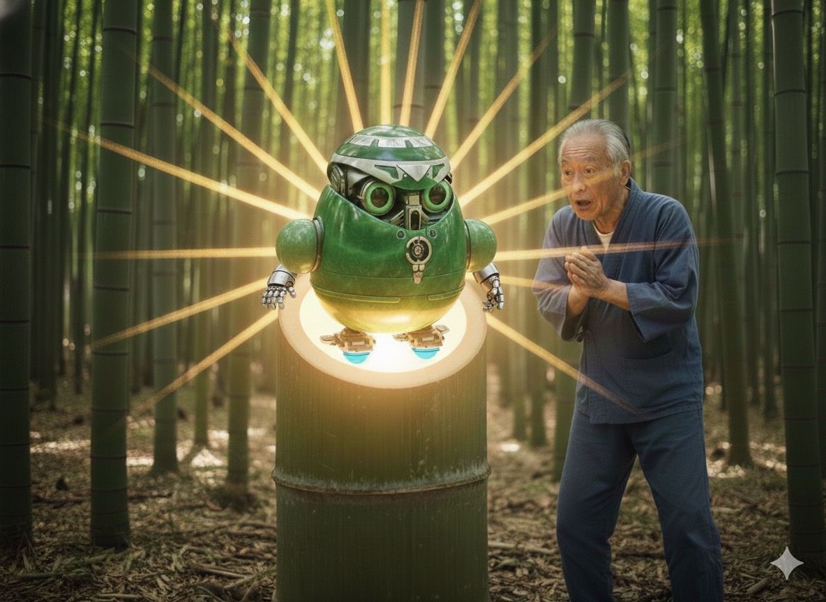 【お題】光る竹かを切ったら、得体の知れないものが出てきたぞぉ〜⁉︎ これは何をする？