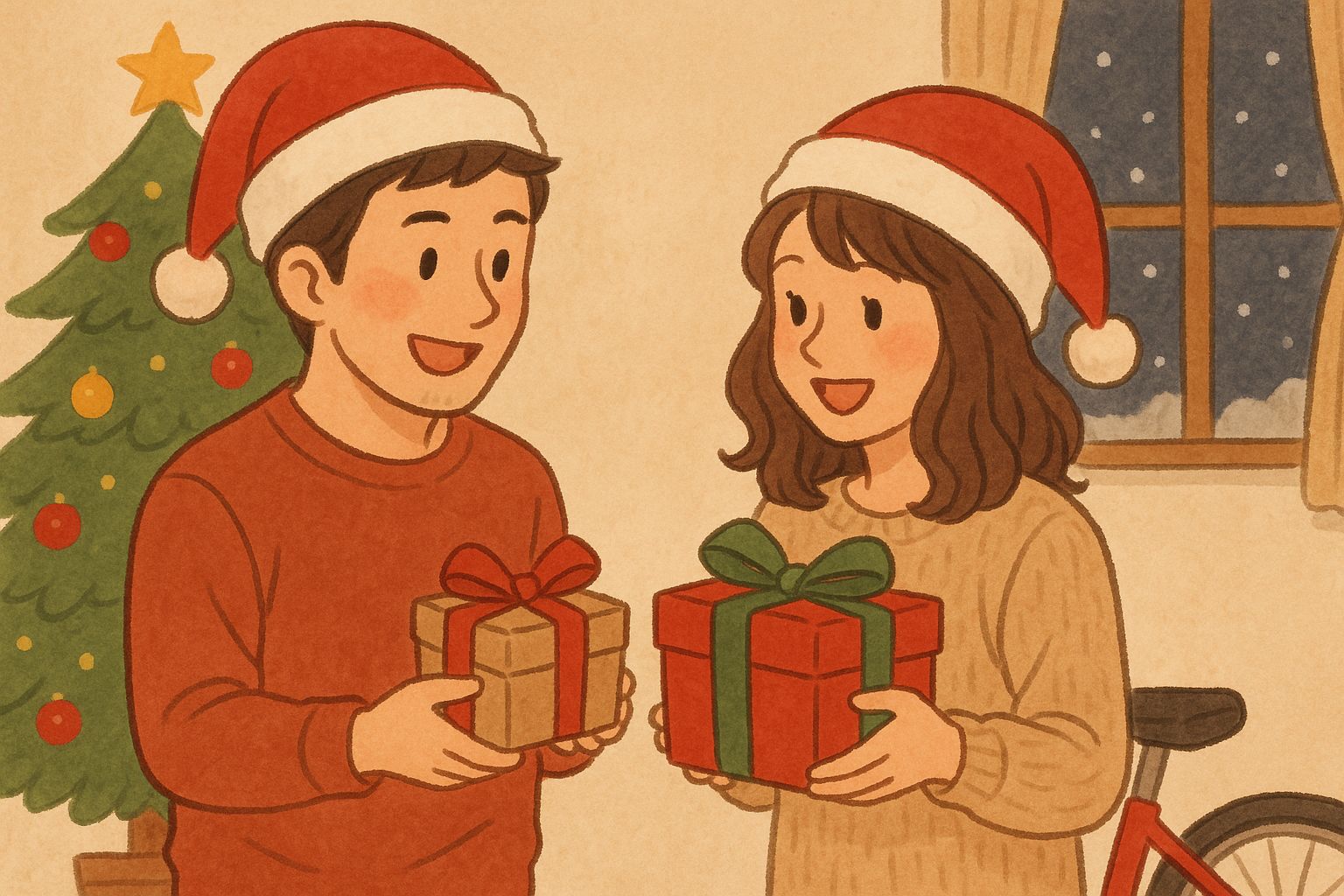 夫婦でクリスマスプレゼントは送り合いますか？