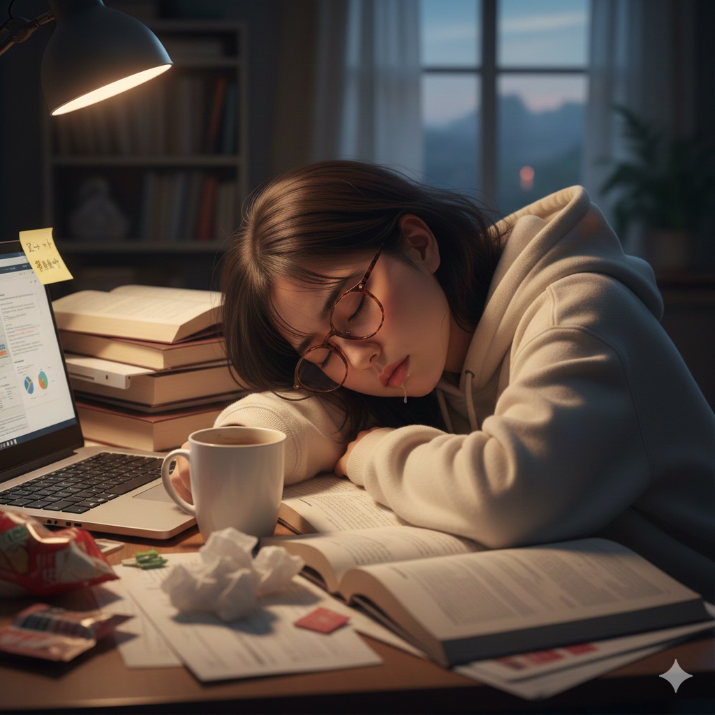 とある学生の寝落ち！一体どんな夢みてる？