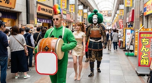 【お題】年末セールの宣伝に駆り出された、お広目屋さんたちは、何のお店の宣伝してしてるのかな？