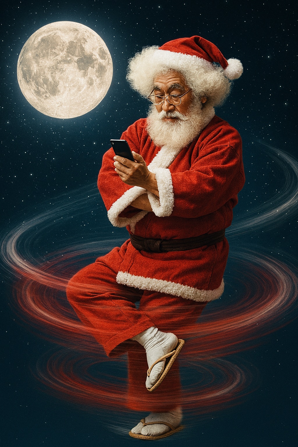 【お題】仙人がクリスマスを堪能しているけど、何するのかな？