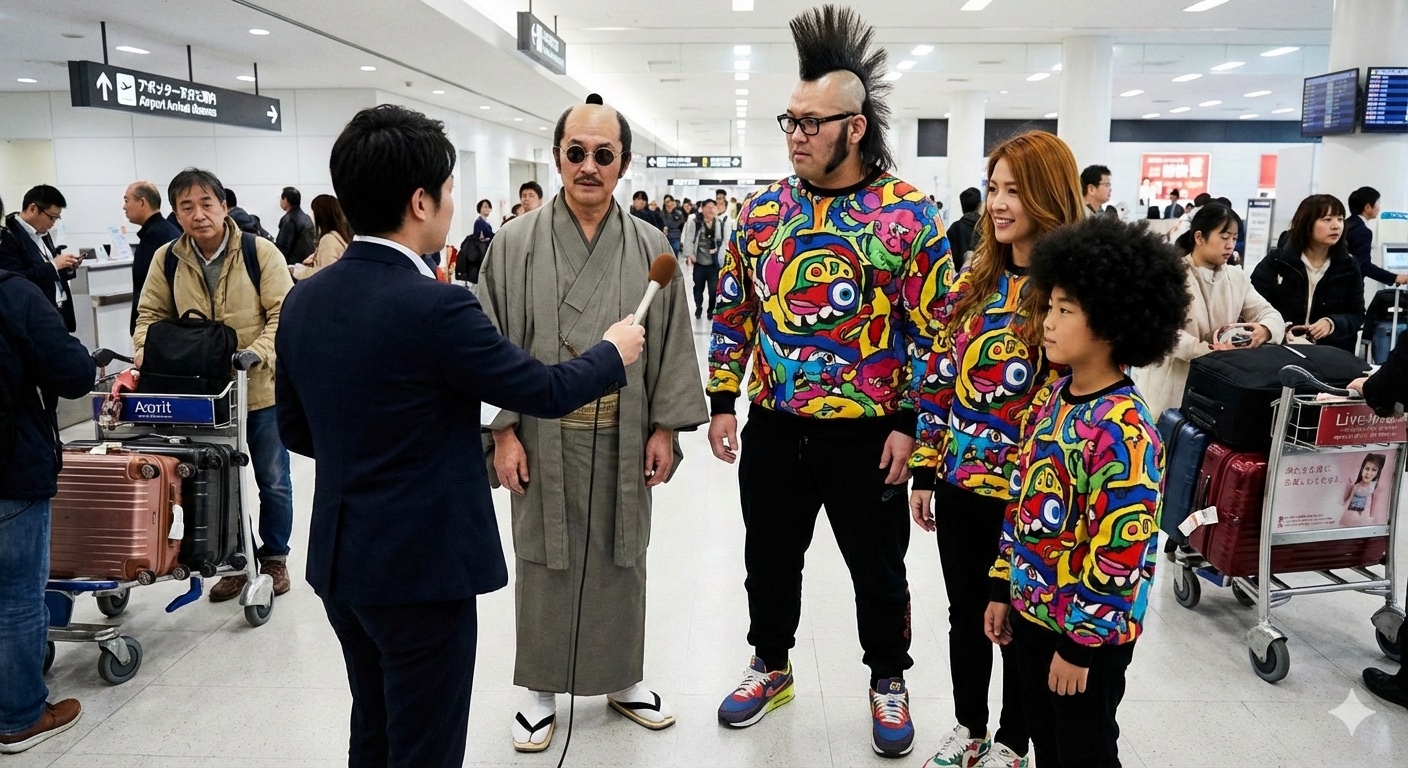 【お題】この家族は何処から帰省して来たんだろう？