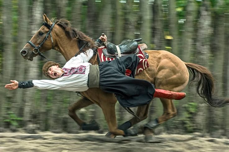 【写真で一言】乗馬？