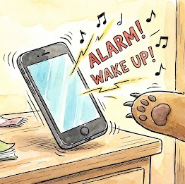 目覚ましアラームの曲貼ってー📱🎶