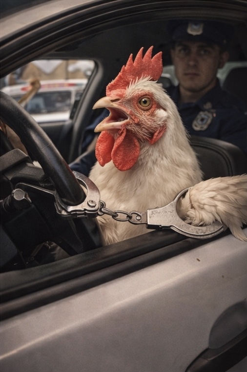 《画像でボケて》鶏、どうしてこうなった？