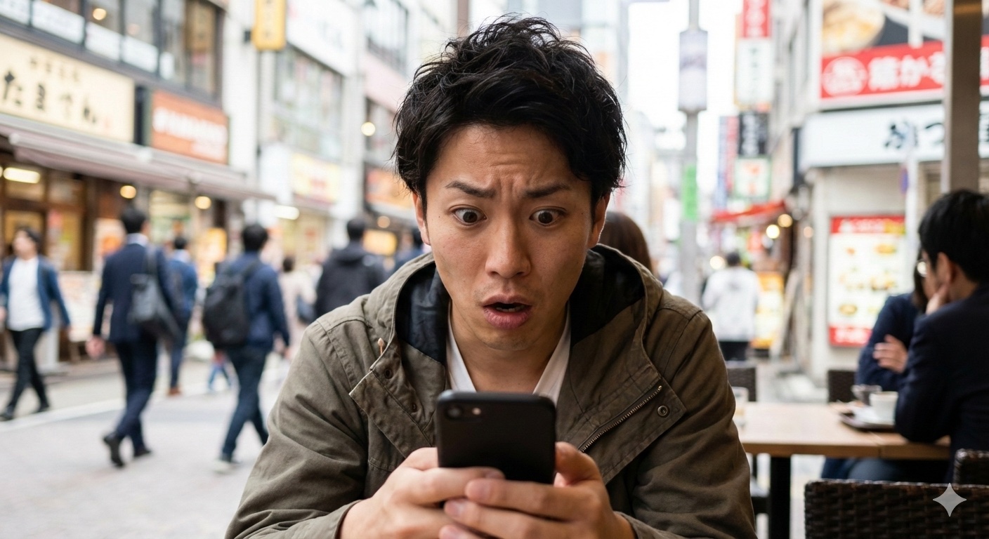 このお兄さん、一体何驚いてる！？