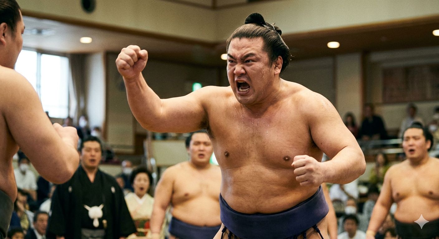 この力士なぜ怒ってる？