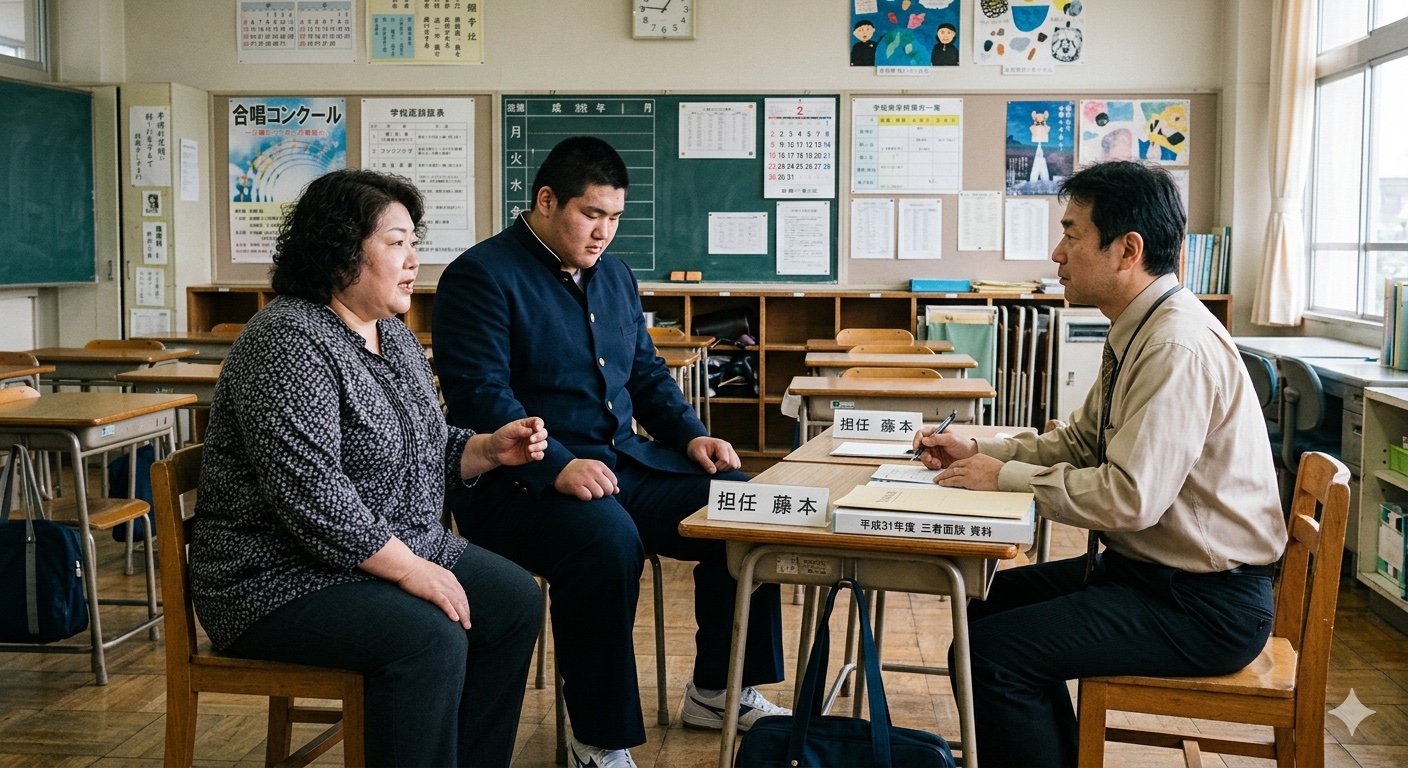 画像で一言（三者面談）