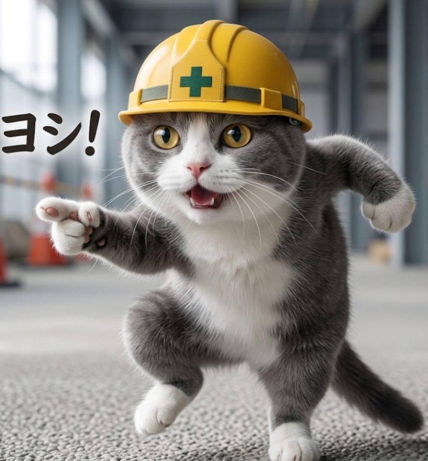 この現場猫、何の安全確認してる？