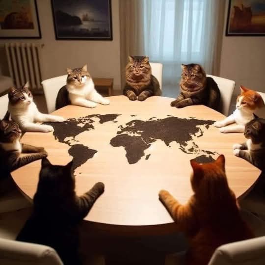 猫達は世界を囲みながら、何を話してるの?