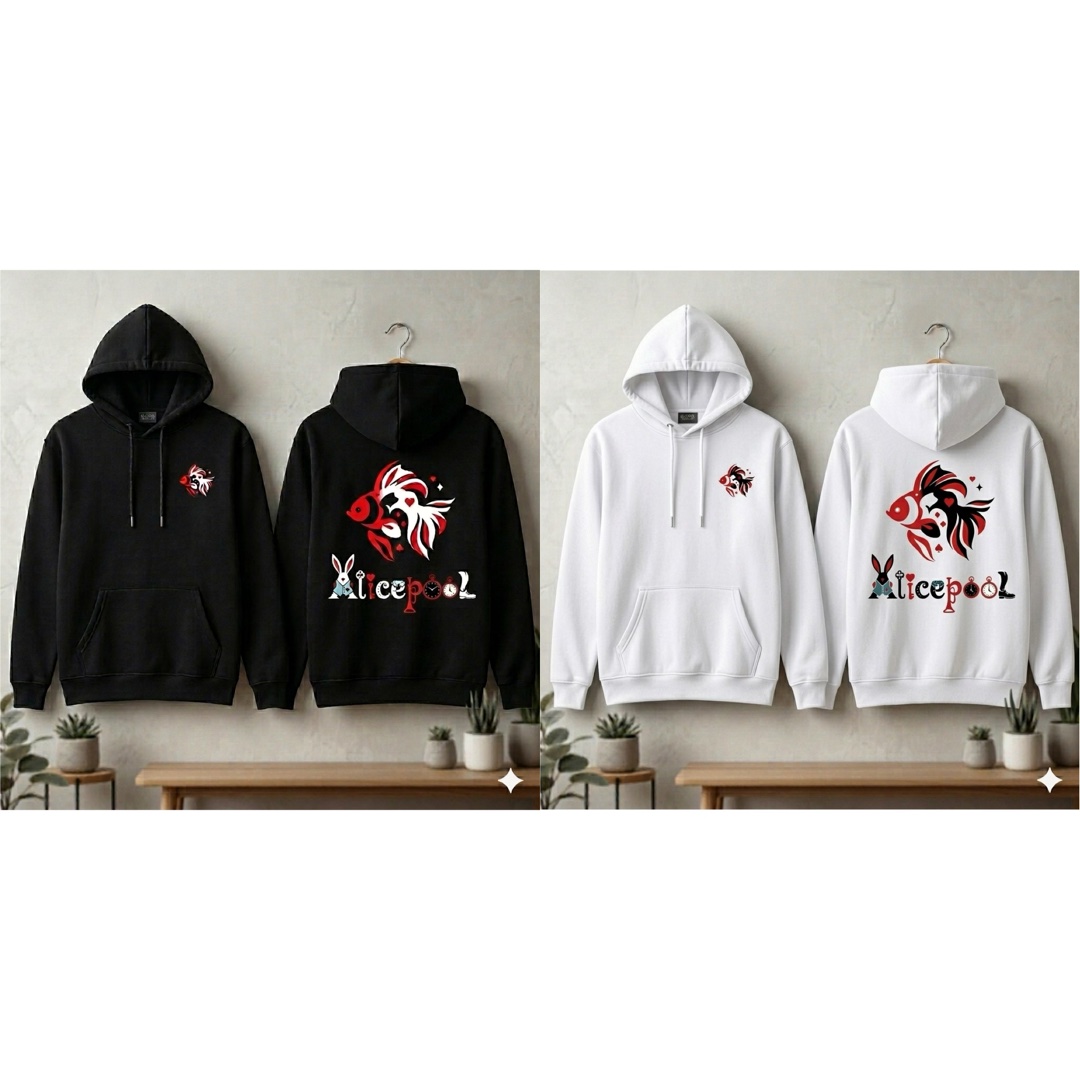 パーカーのデザインどっちがいい？