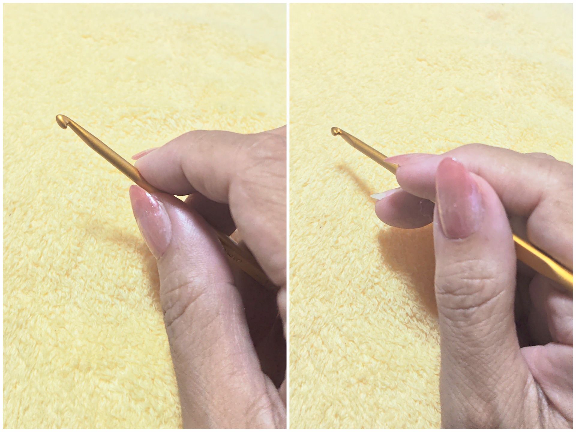 かぎ針の持ち方