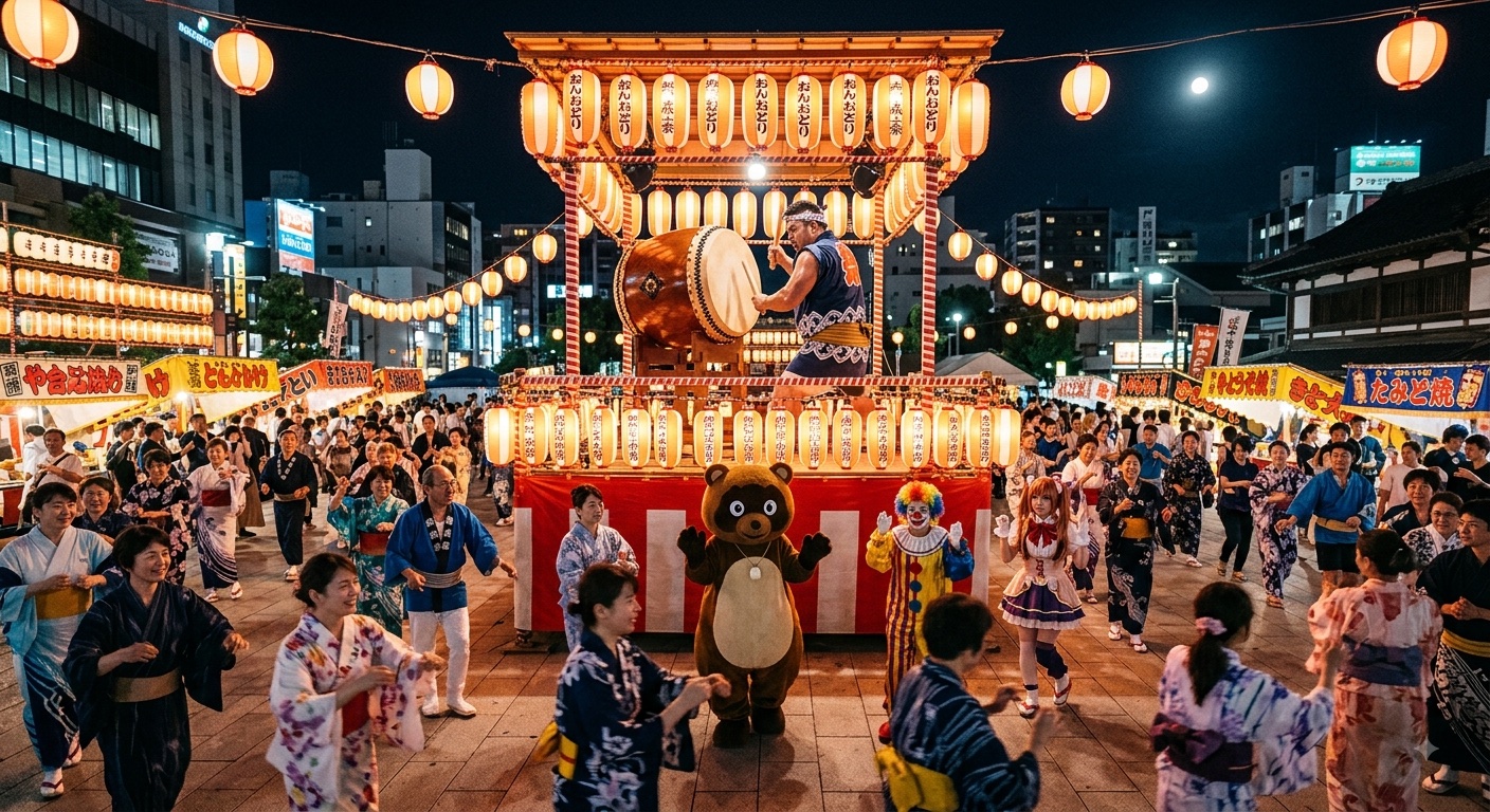 【お題】盆踊り大会だぁ〜‼︎ ん⁉︎ 何かが違う‼︎ 何？
