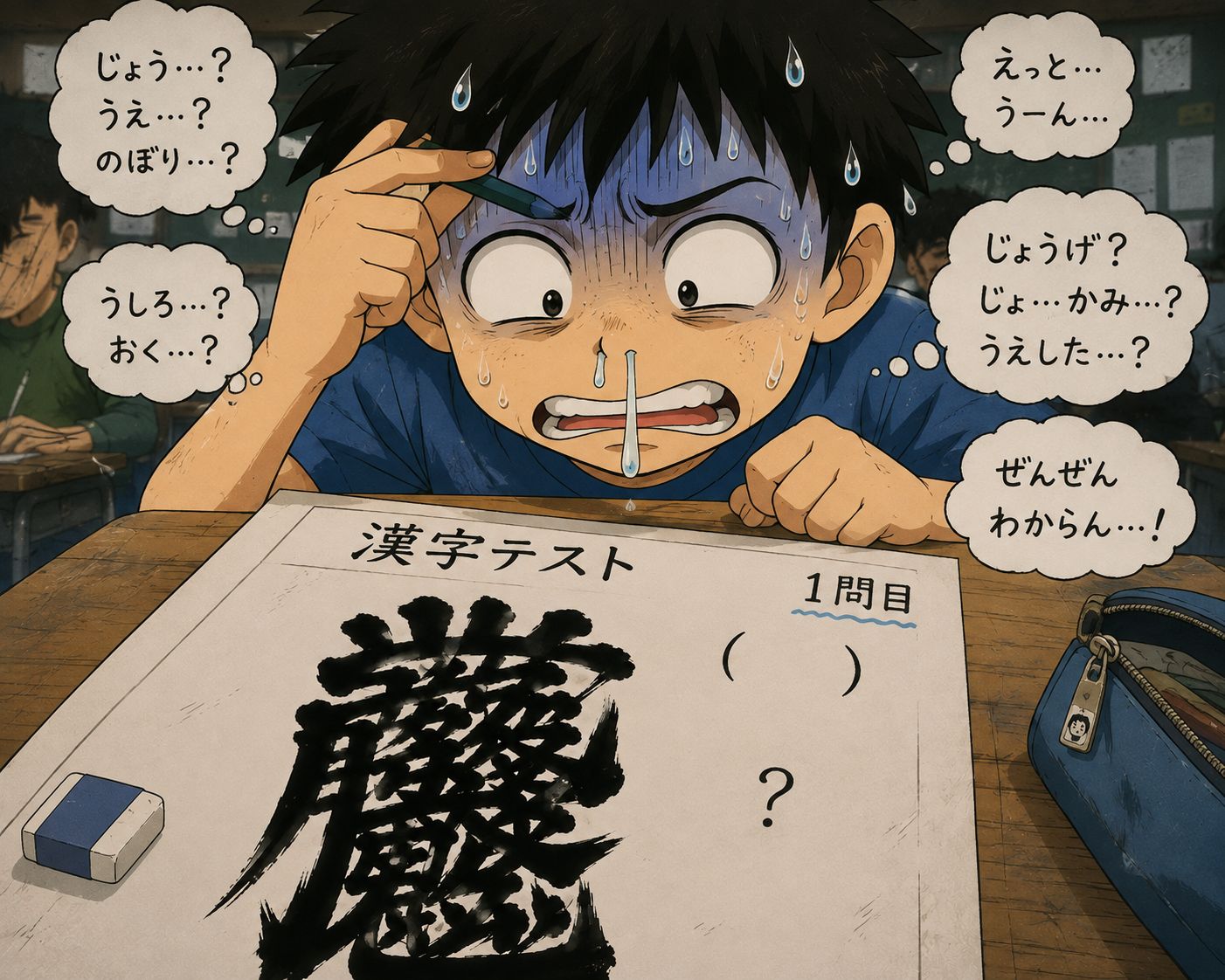 漢字テストの1問目からびっくり！この漢字の読み仮名は