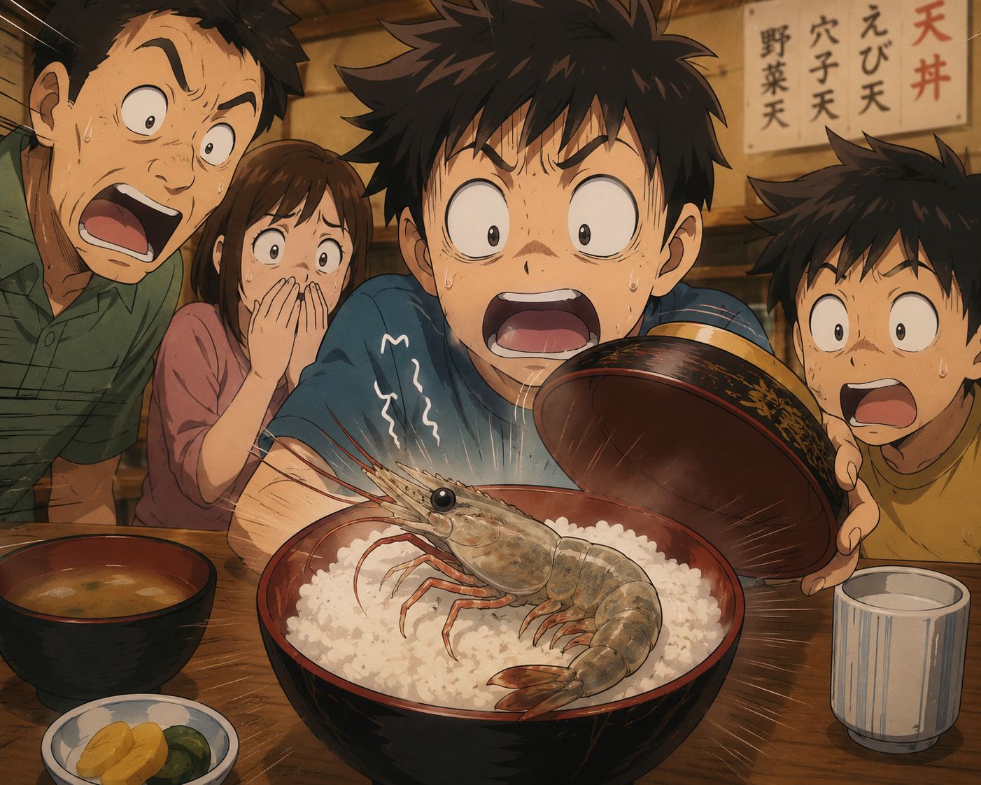 間違った海老の天丼を出した亭主のいいわけ