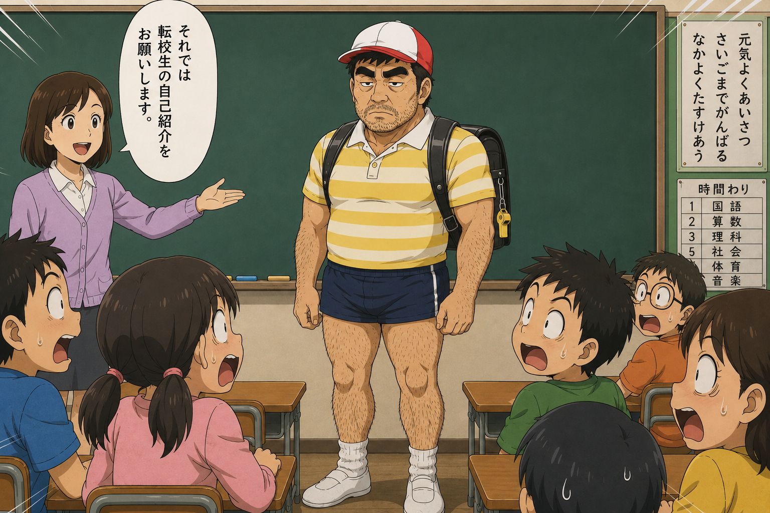 学校に転校生が来た！彼の特技は