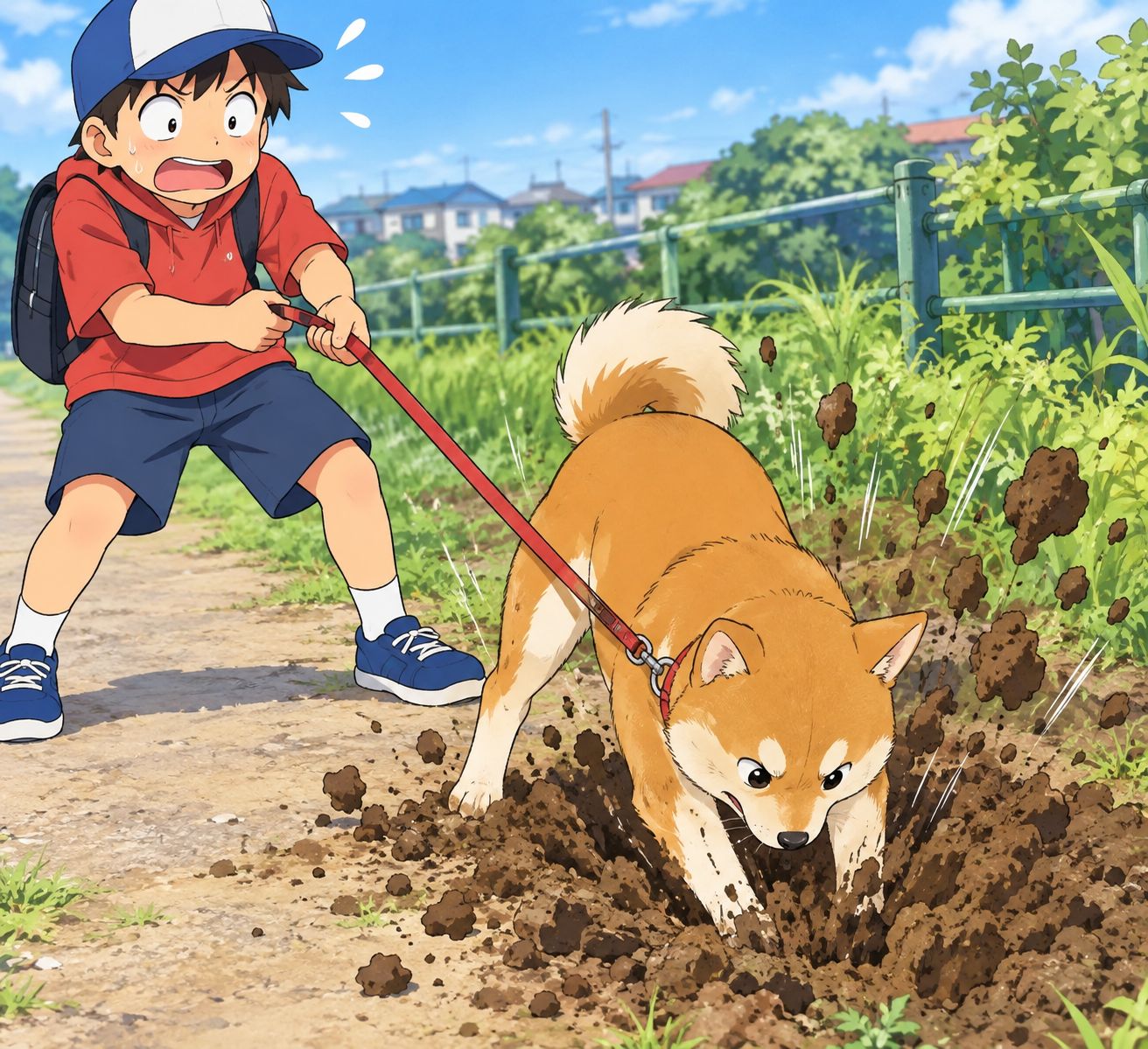 散歩中に突如愛犬が土を掘り出した！出てきた物は