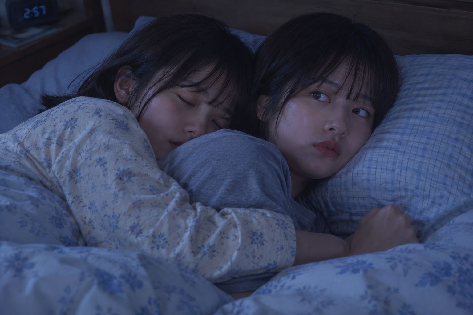 【大喜利】画像を見て、起きてる女の子が思ってる事とは？