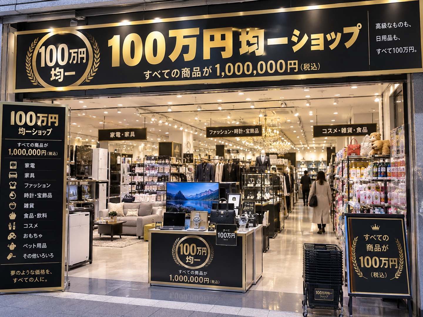 100万円均一ショップの人気商品を教えてください