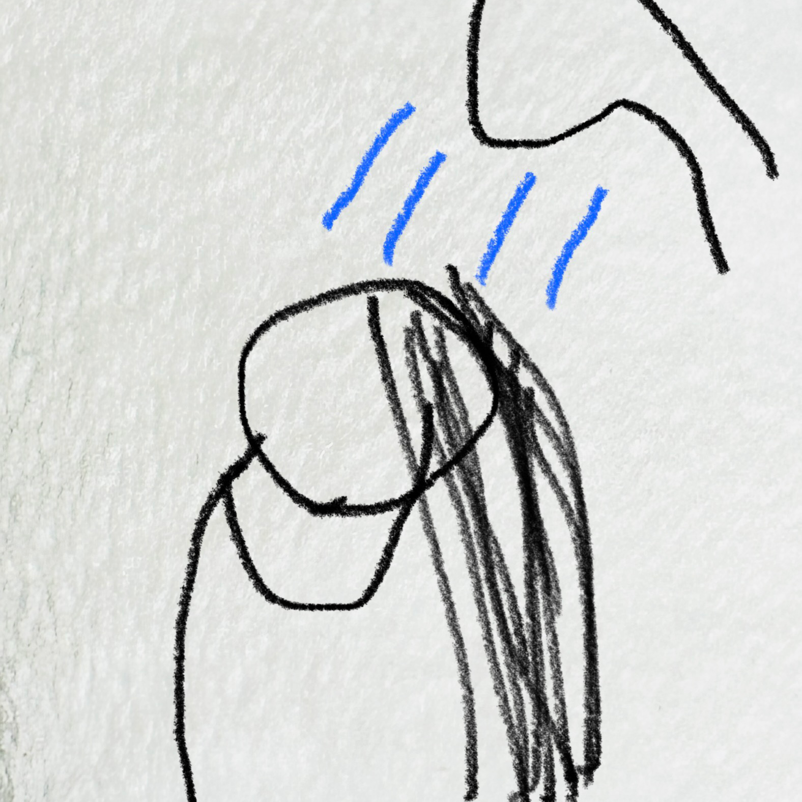 下向いて洗う