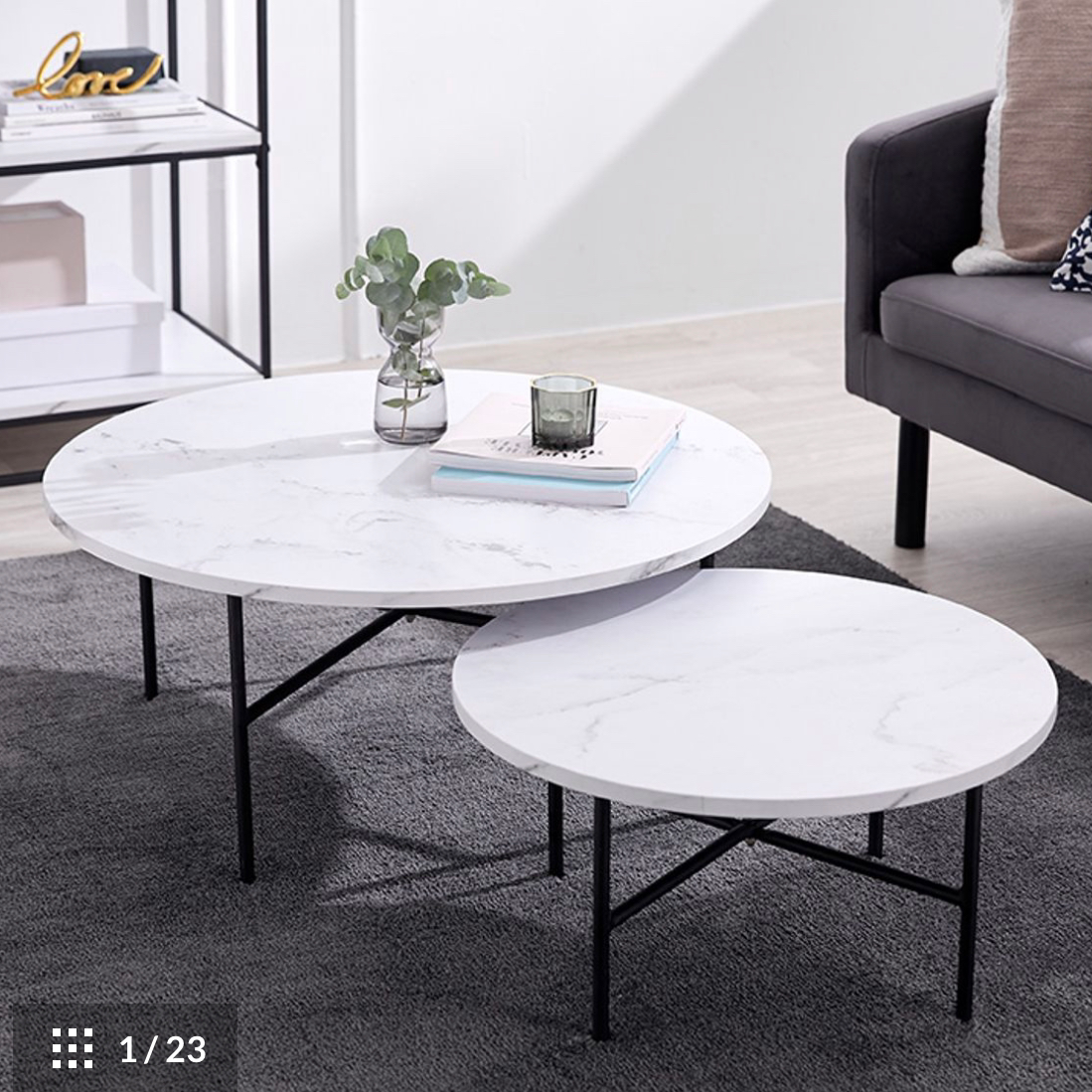 天板ホワイト➕足ブラック