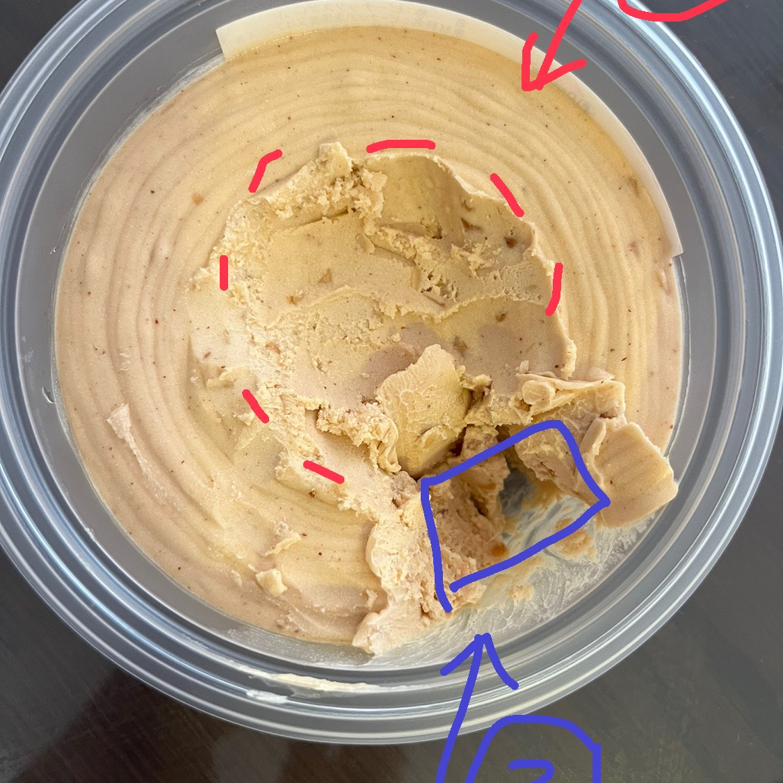 ①真ん中から！