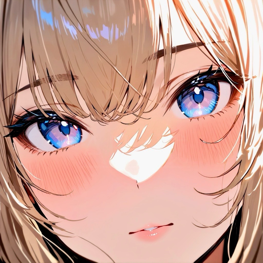 金髪紫目儚げな表情