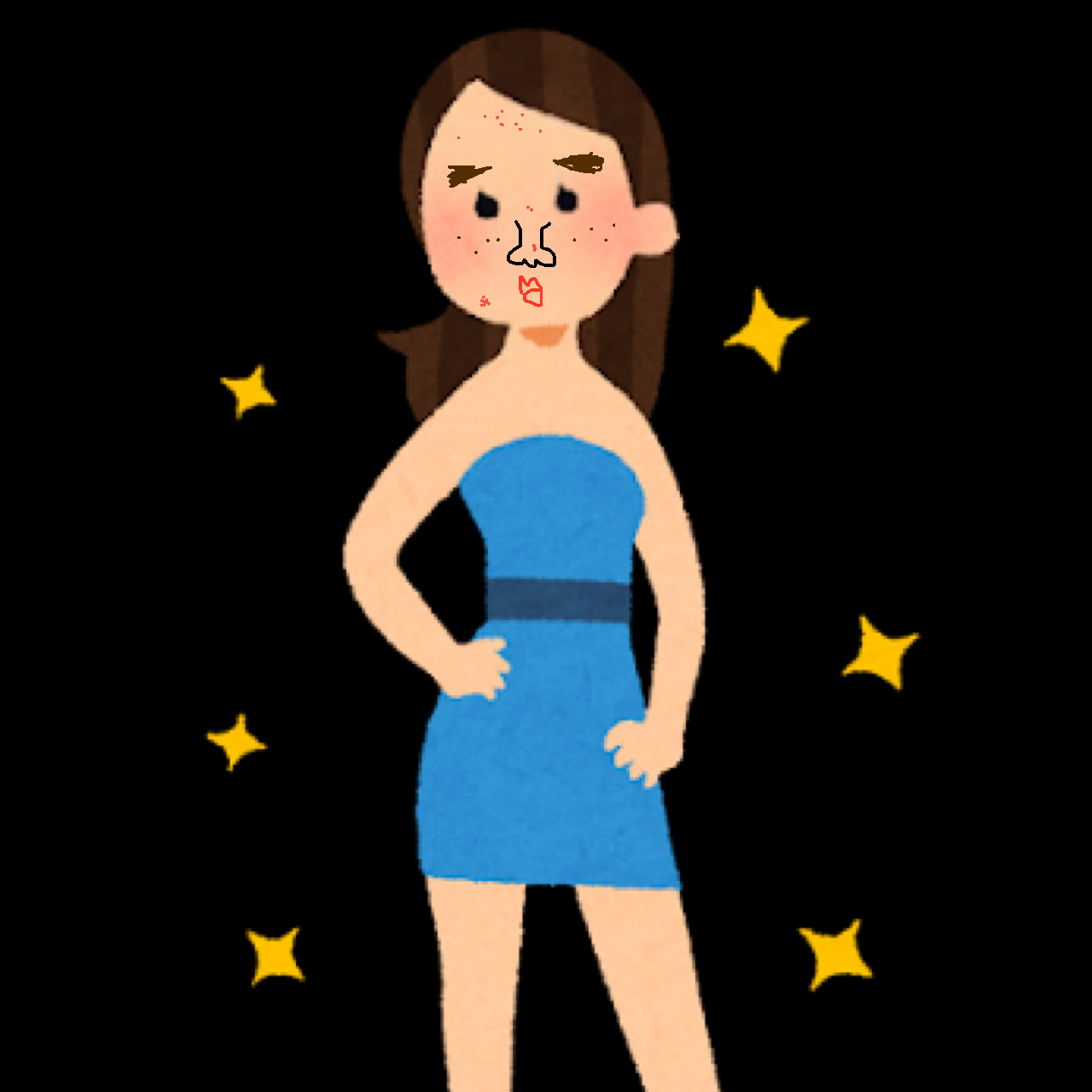 スタイルいいけど顔が…