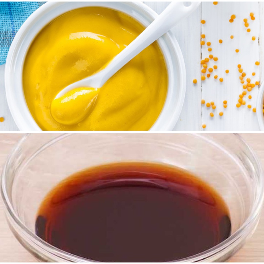 からしと酢醤油つける