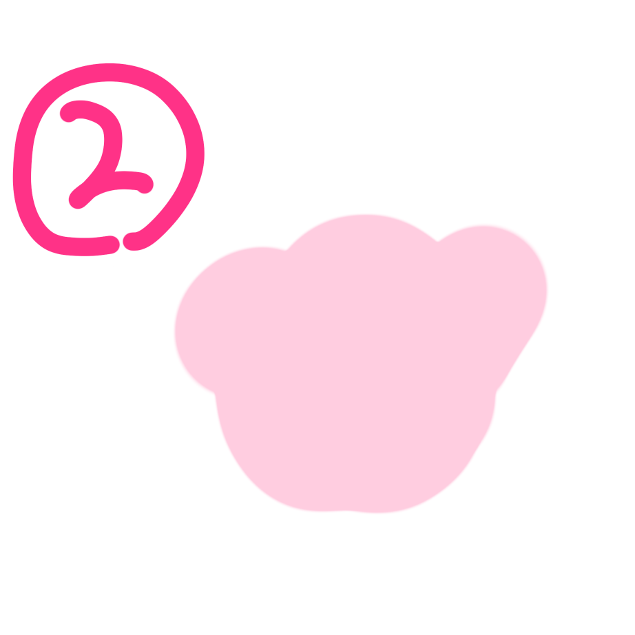 ②塗ってから輪郭を描く