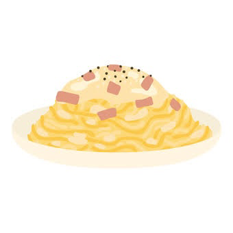 クリームソースパスタ