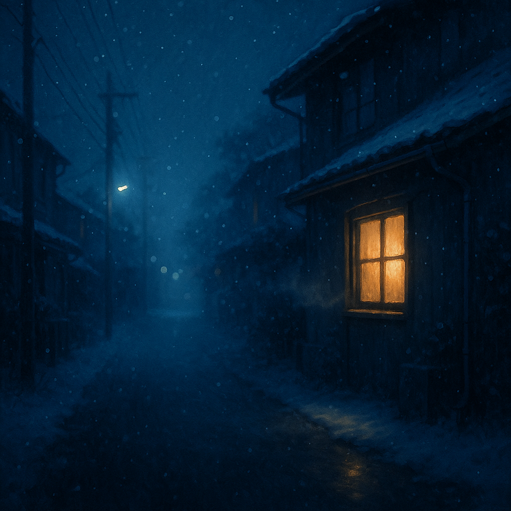 🏠 夜道で家の灯りがほっと見えた