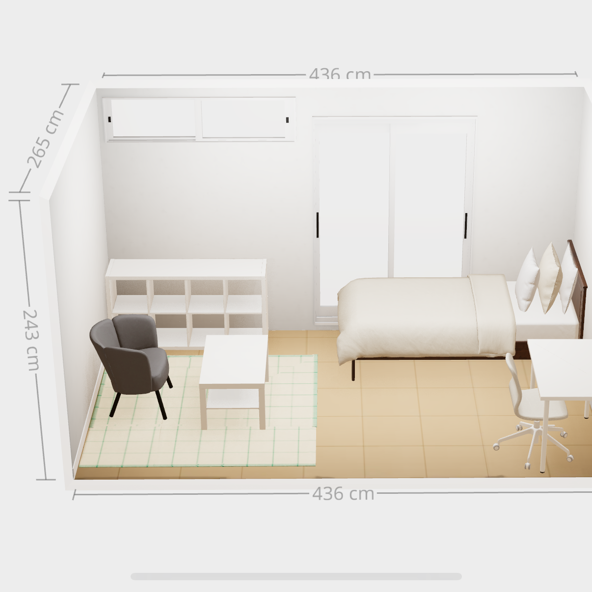 寝る時寒そうレイアウト
