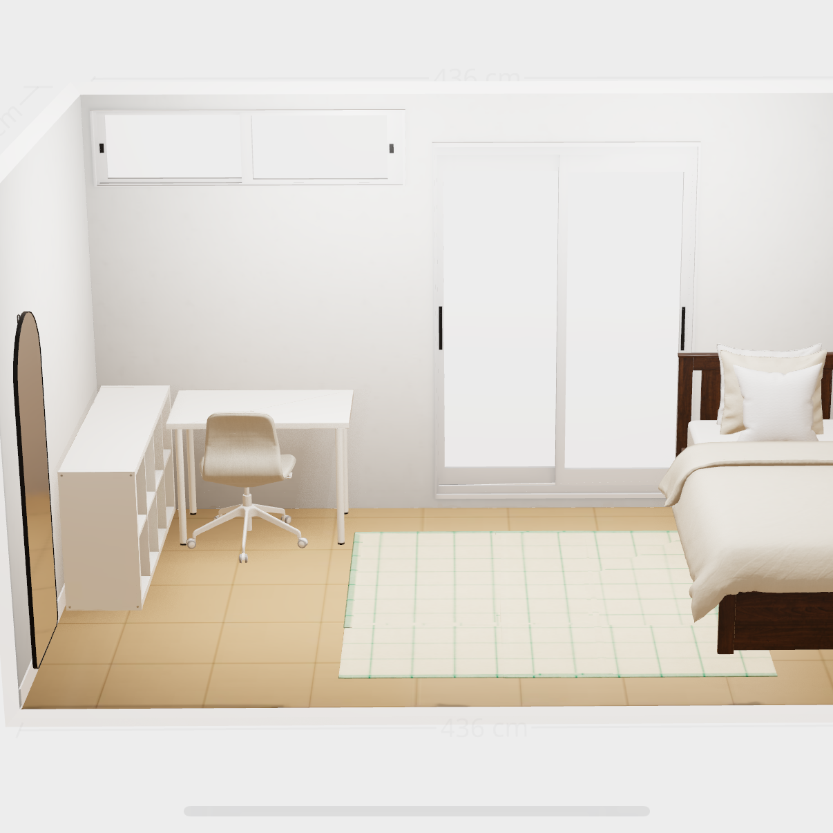 ご飯はデスクで食べるレイアウト