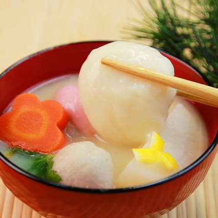 丸餅と味噌汁風