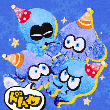 仲間とワイワイ（青）