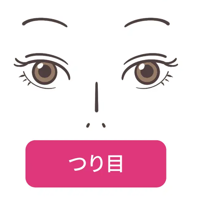 (自分)吊り目× (好き)タレ目