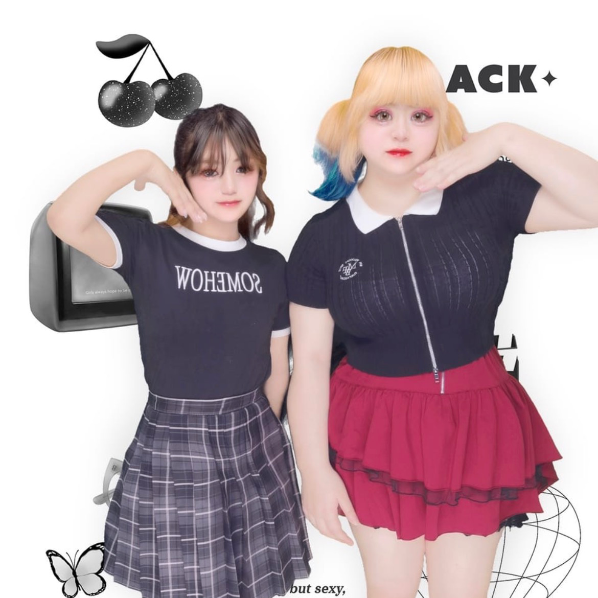 右のブスでか乳だけ女