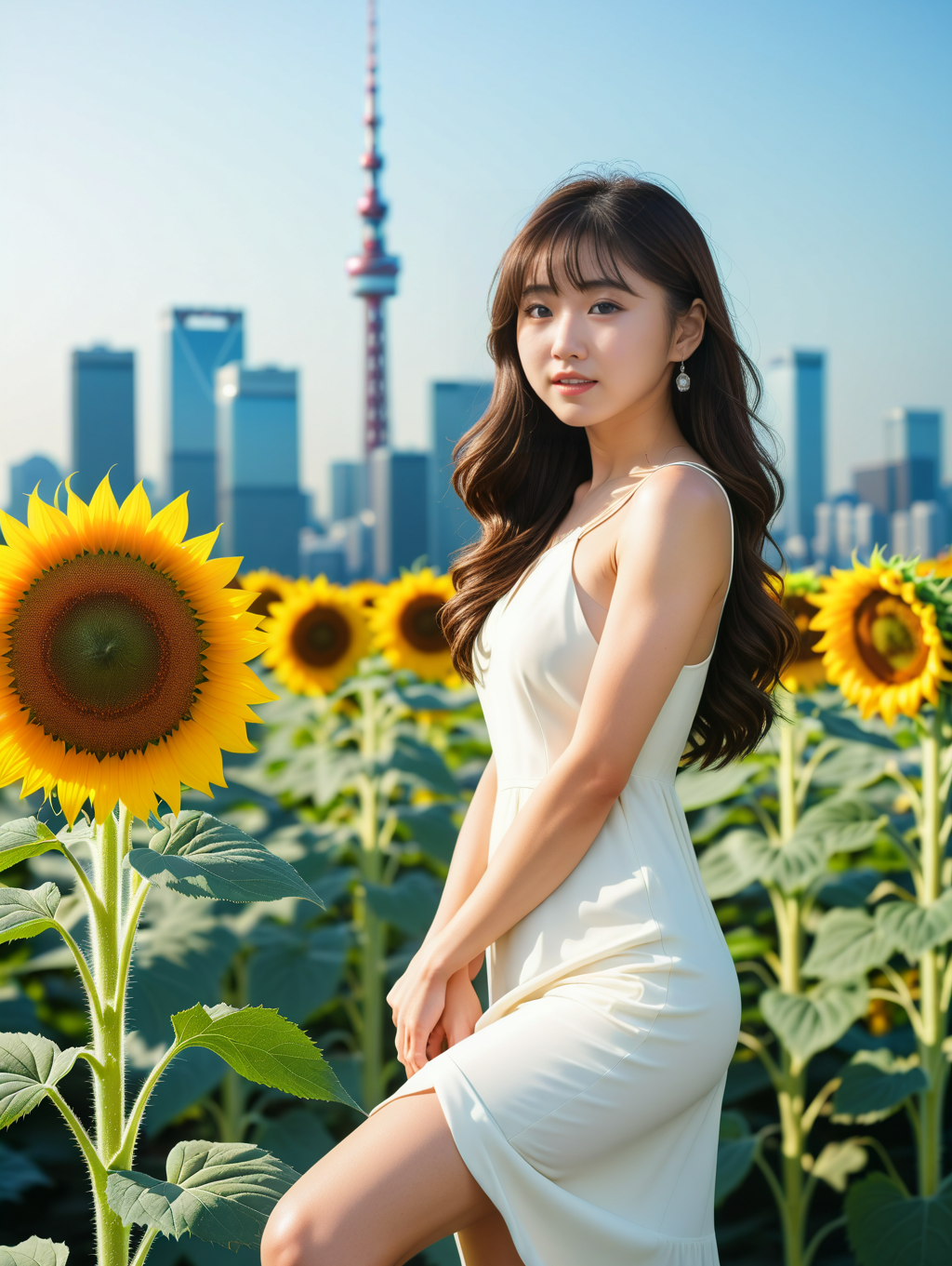 季節の花とモデルと 8月⭐︎ひまわり
