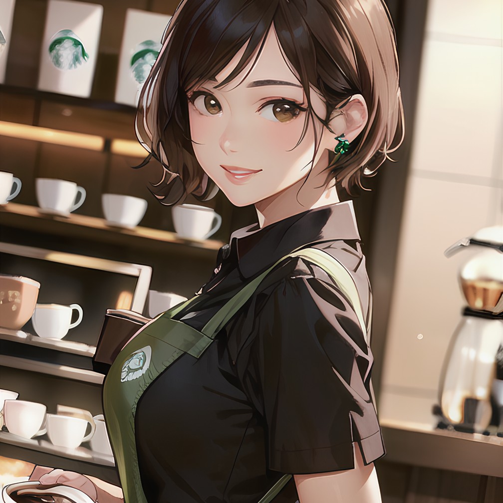 フードチェーンのお姉さん