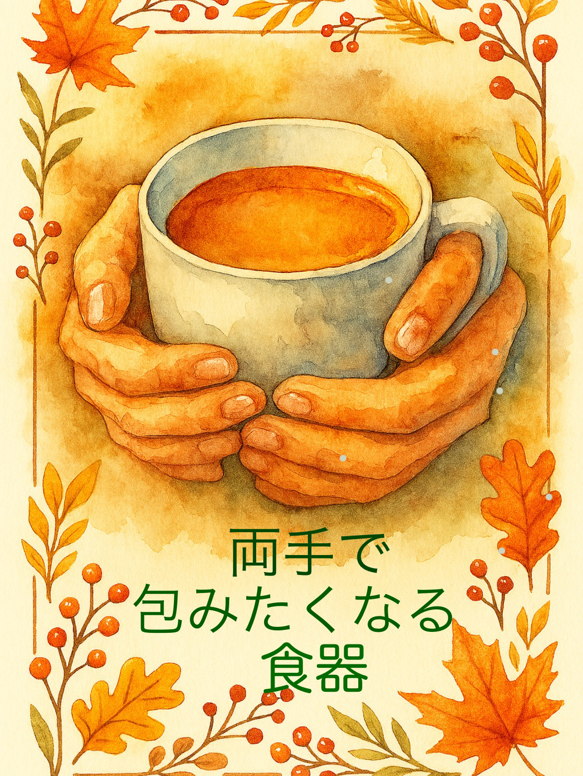 ✋両手で包みたくなる食器🤚